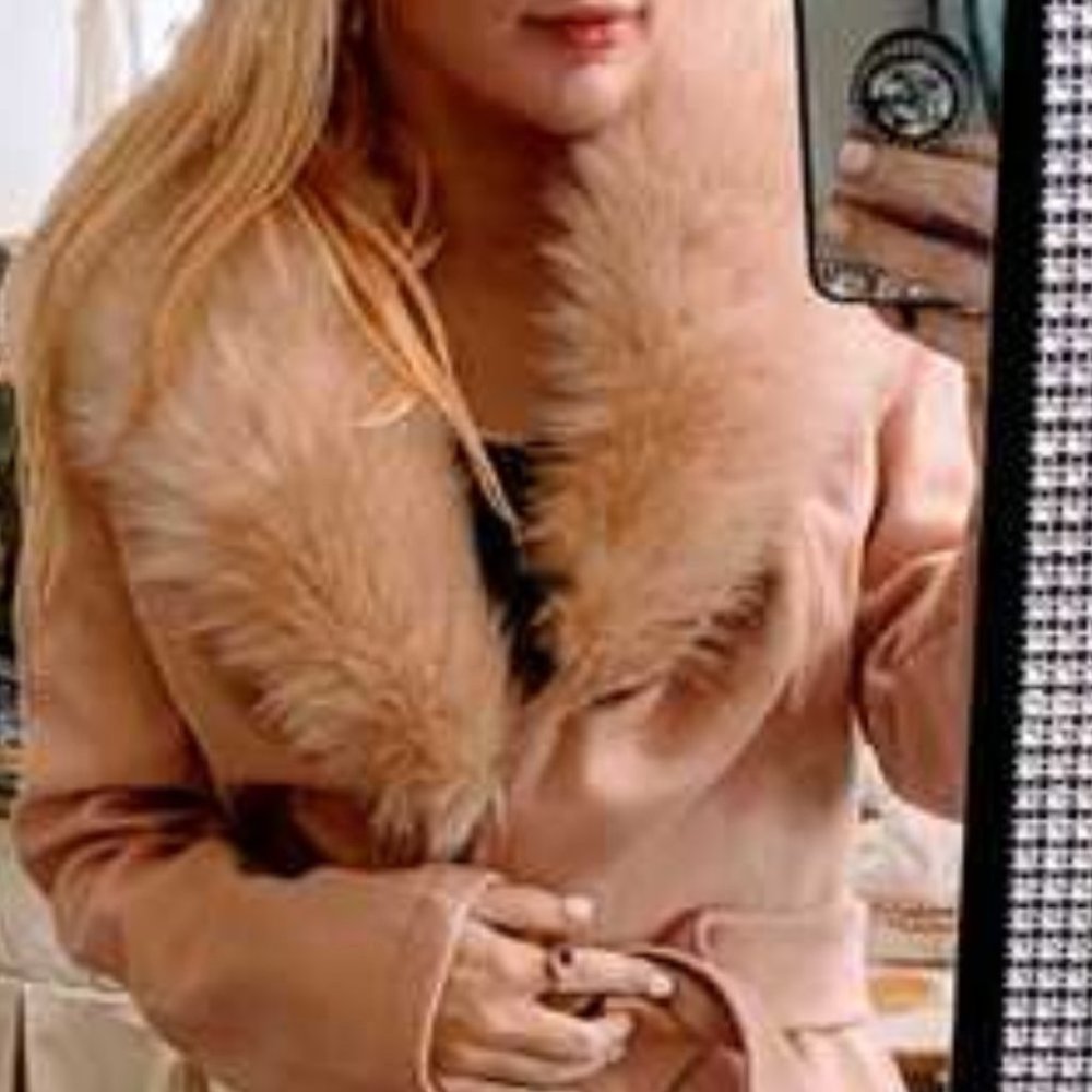Classic Contemporary business Chic Pink Trench Coa - Picture 12 of 12